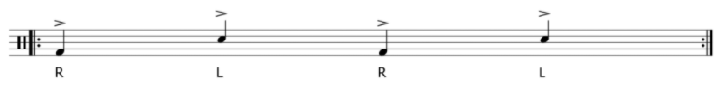 partition cajon accent L R